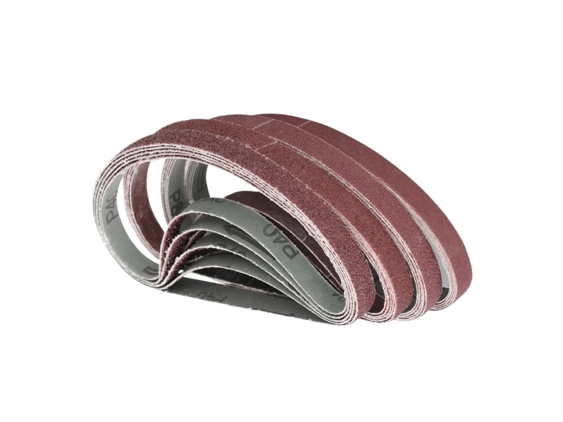 Pacote Com 5 Cintas Abrasivas De 13 X 533 Mm, Grãos 40 A 180, Para Lixadeira De Cinta, Para Metal, Plástico E