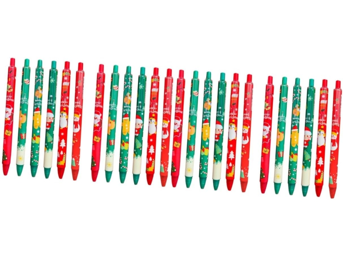Conjuntos De Canetas Gel Para Decoração Natal, Com Desenhos Fofos E