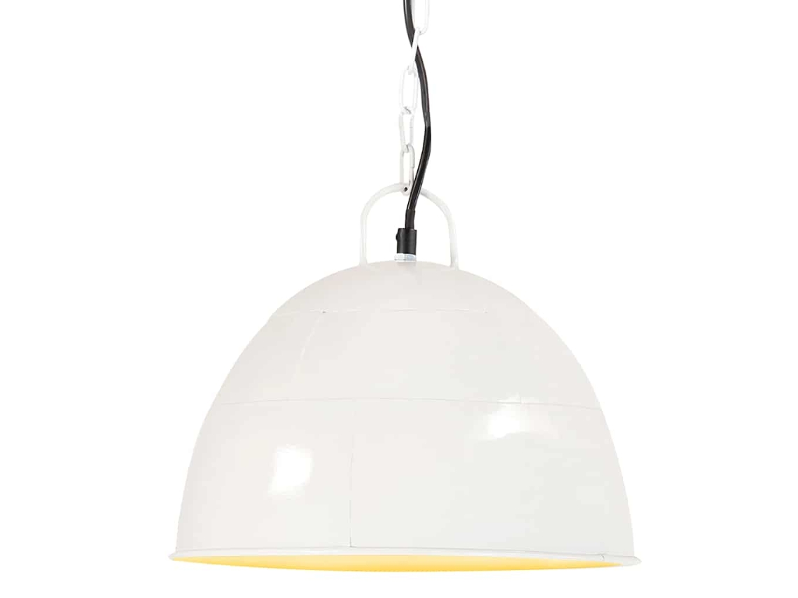 Vidaxl Candeeiro Suspenso Vintage Indust. Redondo 25w 31cm E27 Branco