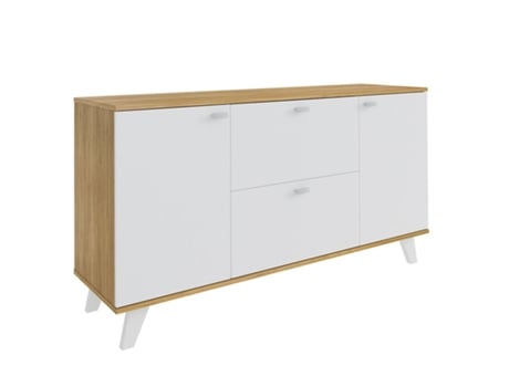 Aparador Mdf Lacado Modelo Quiatur  MOMMA HOME (ble Y Blanco - Aglomerado -140x40x75 cm)