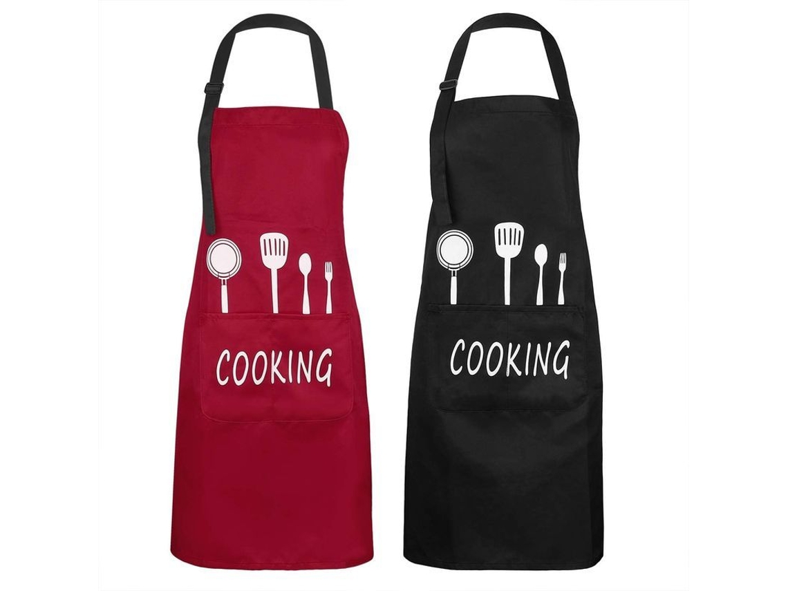 Delantal De Cozinha Impermeável Ajustável Unissex Com 2 Bolsos Para Chef E Lar