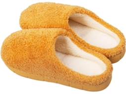 Pantufas Femininas de Algodão Felpudo, Antiderrapantes, Pelúcia, Uso Interno e Externo | S/MARCA