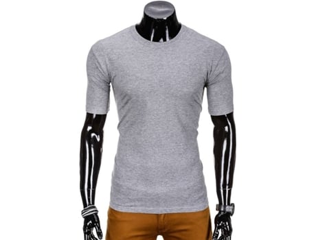 T-shirt EDOTI Algodão Homem (M - Cinzento)