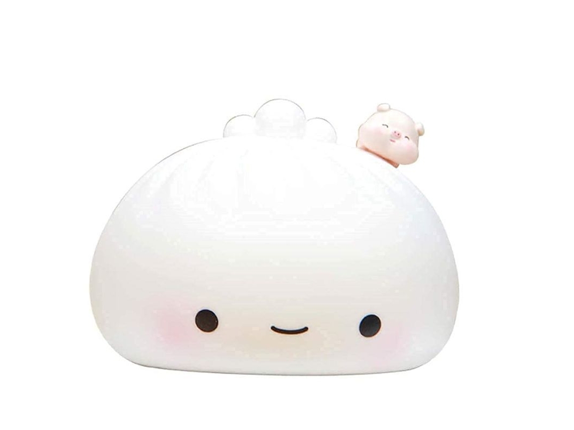Lâmpada Noturna De Bolinha De Dumpling Com Bateria Recarregável, Lâmpada Fofa De Silicone Reconfortante