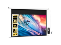 Tampa Projetor de 84 Polegadas com Controle Remoto. Pvc e Metal. 212x8x150 Cm. Branco Ge
