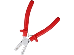 Ferramenta De Crimpagem Isolada De Aço Carbono 140mm Capacidade 0.25-2.5mm² Com Cabo Ergonômico Antiderrapante