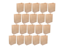 20 Sacolas De Papel Pequenas Para Embalagem De Presentes, Sacolas Multiuso Para Armazenamento De Lanches, Artigos Diversos E Compras, Dobráveis ​