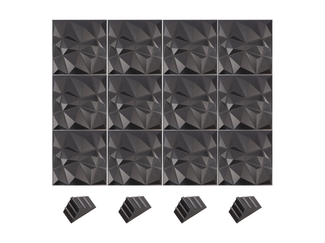 Painel De Parede 3d Laxiscreed Textura Diamante, Conjunto De 12 Peças Para Decoração Moderna