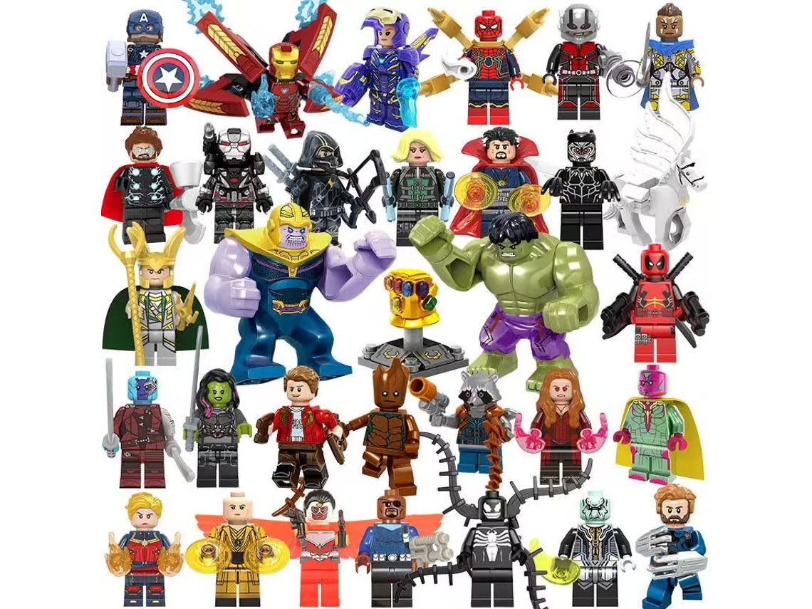 Conjunto De 32 Peças Dc Super Heróis Edição Colecionador De Mini Bonecos