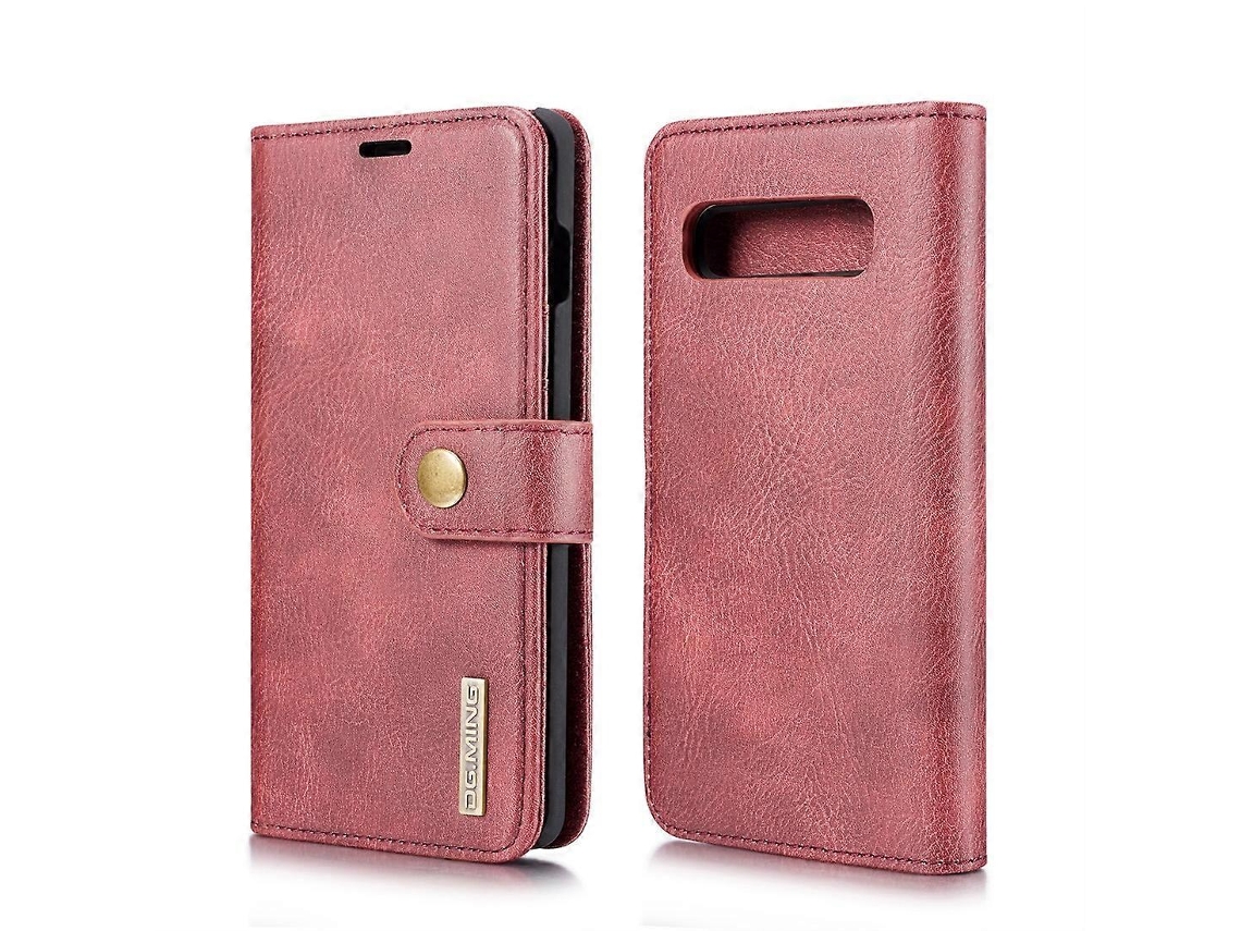 Capa De Couro Magnética Destacável Crazy Horse Texture Flip Dg.ming Para Samsung Galaxy S10 Plus, Com Suporte, Compartimentos Para Cartões E Carteira