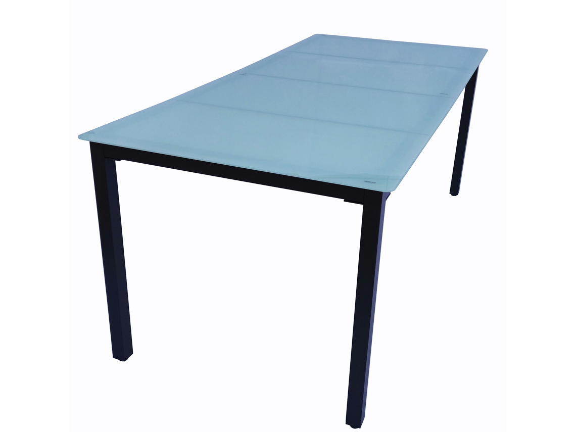Mesa De Jardim De Vidro Em Alumínio Mesa De Varanda 190x80 Vcm