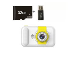 Câmera infantil HD 4000W Pixel 24 polos IPS tecido com lente flip-up 32g branco Yizhood