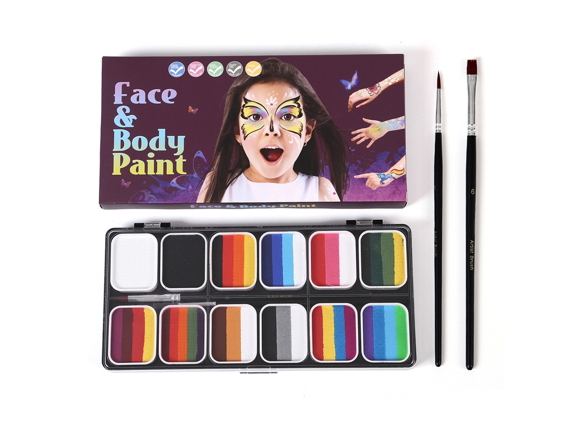 Kit De Pintura Facial Profesional Activado Com Água