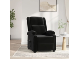 Vidaxl Poltrona De Massagens Reclinável Veludo Preto