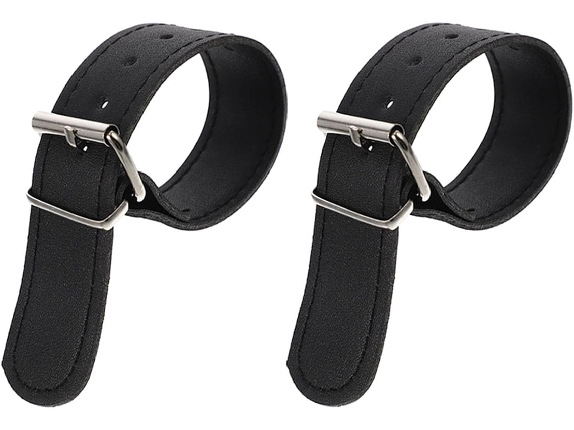 Conjunto De 2 Tiras De Couro Preto - Para Uso Prático E Funcional