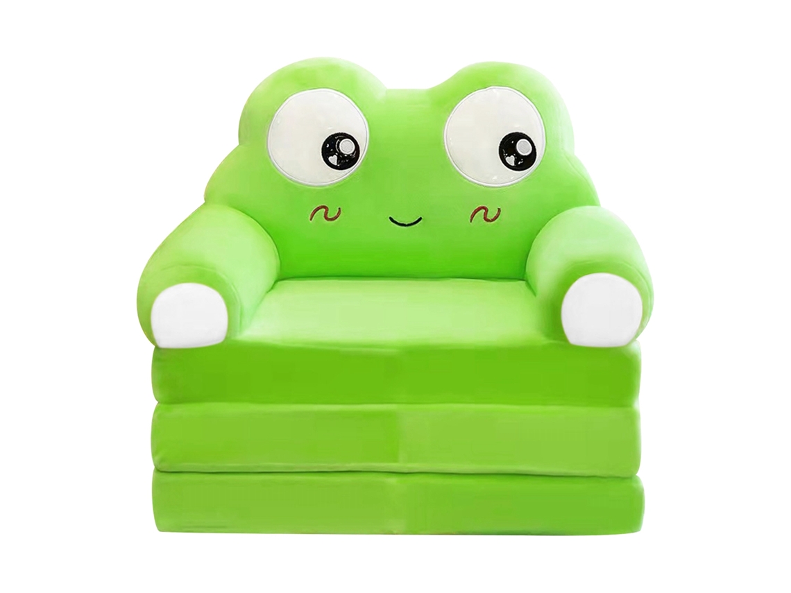 Sofá infantil 2 em 1 dobrável cartoon, sofá cama para crianças, design animado e confortável | S/MARCA