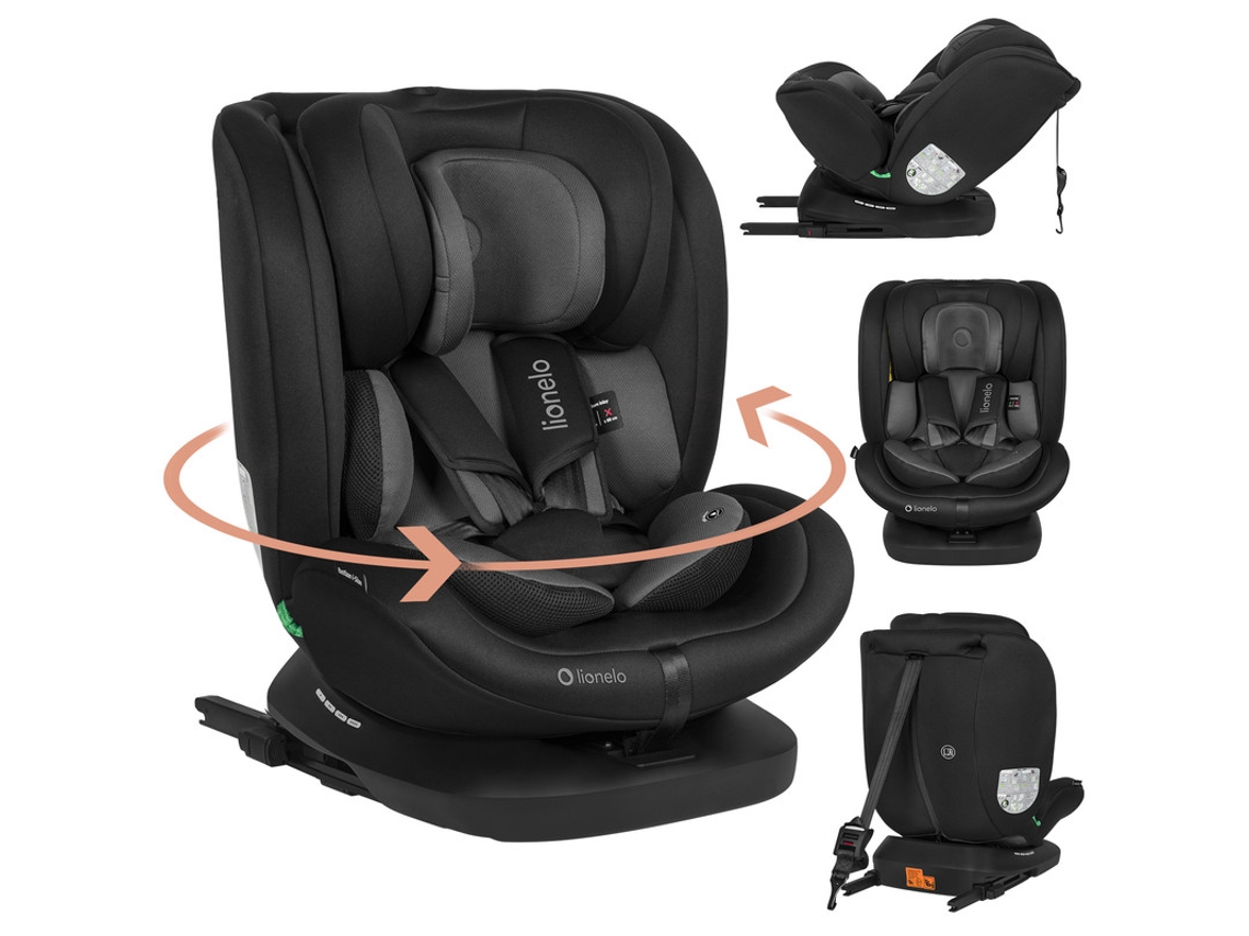 Cadeira Auto Lionelo Bastiaan I-size 360° - Isofix - Grupo 0+/1/2/3 - 40 A 150 Cm - Sideprotect Cinzento