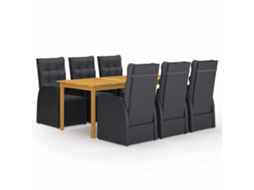 Dining Set, Dining Sets Vidaxl Preto Madeira De Acácia (n/a)