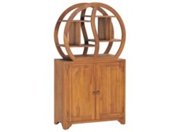 Cabinet With Yin Yang Shelf, Cabinets With Yin Yang Shelves Vidaxl Marrom Teca (70 X 30 X 130 Cm)