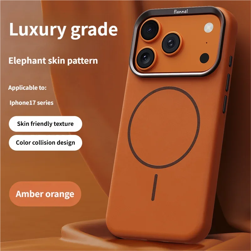 (laranja, Iphone Air) Capa Magnética Para Celular, Compatível Com Carregamento Sem Fio Magsafe, Oferece Proteção Completa.