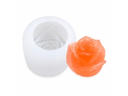 Molde De Cubo Gelo Flor Rosa, Silicone, Fabricação Sabão Vela, Branco