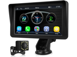 Rádio automotivo Semi Fio de 7 polegadas com tela sensível ao toque de tecido de 1024x600 e função de câmera traseira.