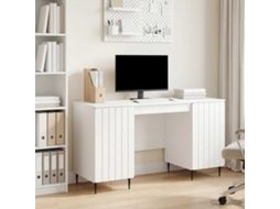 Vidaxl Mesa Branco Brilhante 142,5 X 50 X 75 Cm Derivados De Madeira