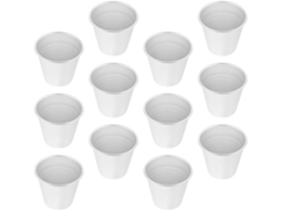Conjunto de 12 formas redondas de liga de alumínio para gelatina E