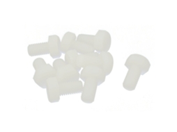 10 Peças Tampa Hexagonal de Plástico de Nylon Rosca Hexagonal Direita M8 X 15 Mm CHABERLU