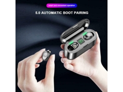 Aetheria fones de Ouvido Sem Fio F9 Tws Bluetooth 5.0 Controle Táctil Resistente Ao Suor com Microfone e Estojo de Carga 1200mah