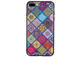 Capa de Telefone com grade colorida para iPhone 7/8 Plus EOOCOO
