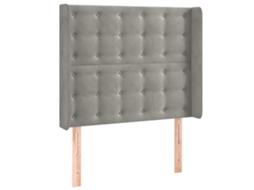 Cabeceira de Cama com Abas Veludo Cinzento Claro MAISON EXCLUSIVE (103x16x118 cm)