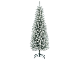 Árvore de Natal Artificial Coberta Neve 180 Cm com 479 Ramos e Suporte Metal Árvore Natalícia para Sala Interior Verde FYNTERA EUROPA