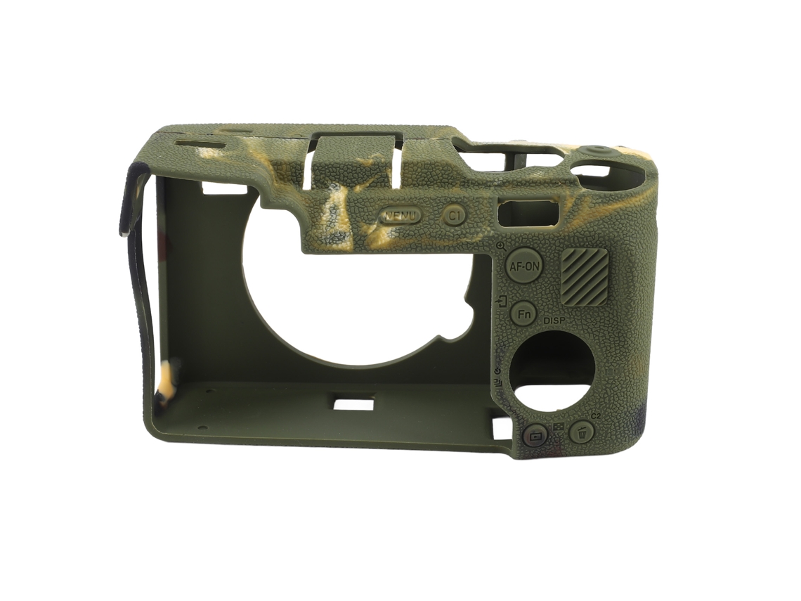 Capa protetora de silicone para câmeras Sony A7cii e A7cr, com revestimento antiderrapante.
