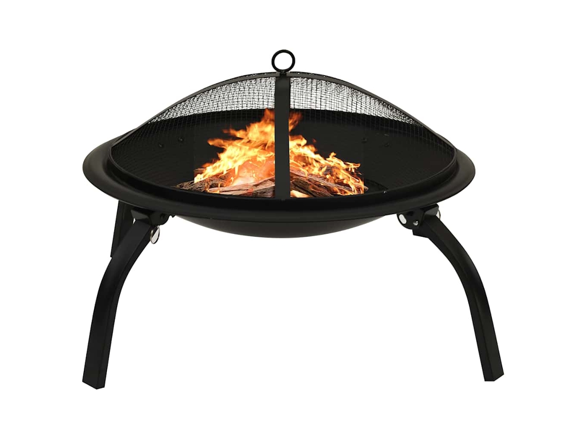 Vidaxl Braseira E Barbecue 2-em-1 Com Atiçador 56x56x49 Cm Aço