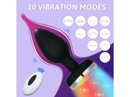 Plug Anal Vibrador Luminoso Masajeador Prostático Para Mulheres Homens Pares Gay