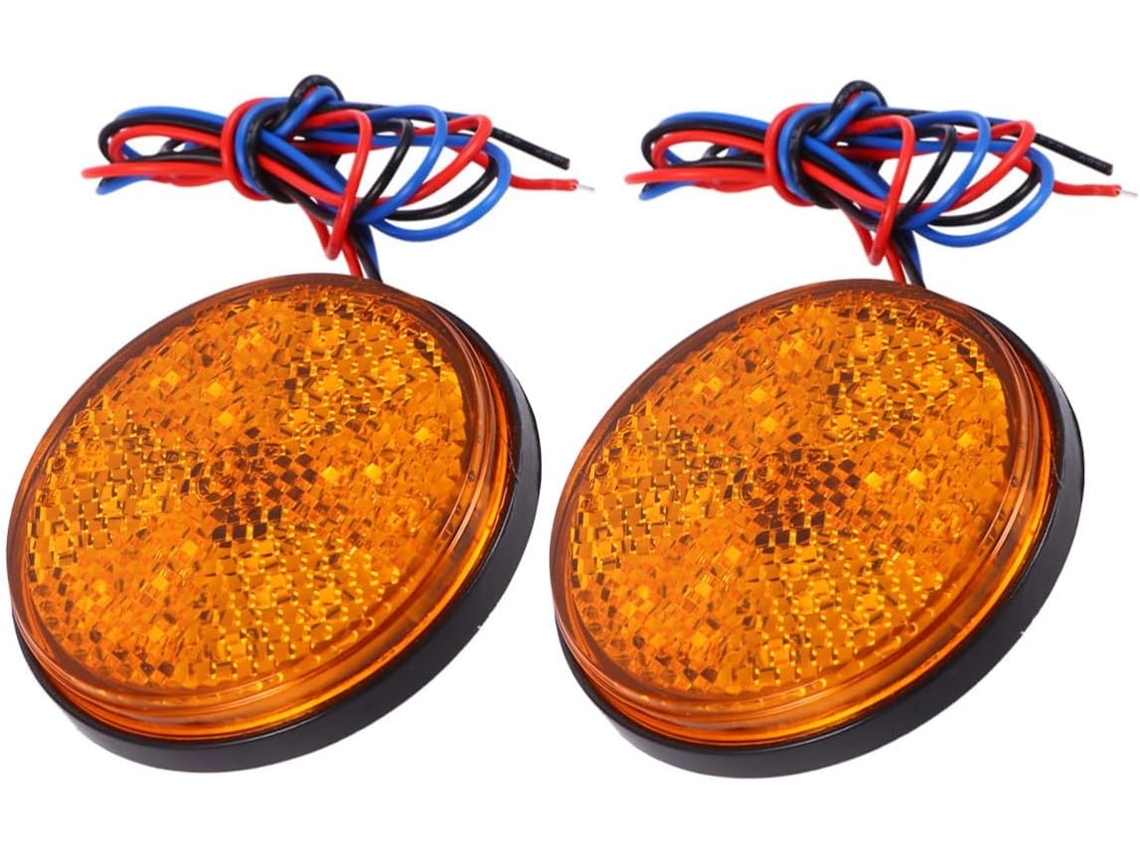 Luzes Laterais De Led Amarelas Angooily Para Motocicletas E Caminhões, Conjunto De 2 Peças Em Plástico Abs, Função