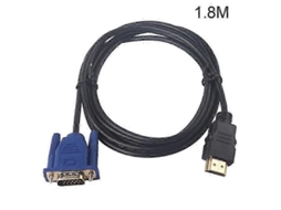 Cabo adaptador HDMI para VGA macho de 15 pinos (1,8/3/5/10 m, 1080p) para HDTV, LCD, SIM, Slowmoose