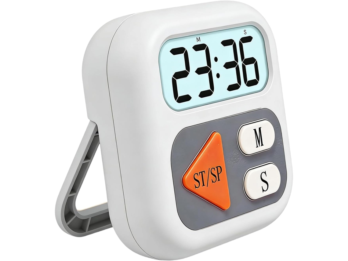 Temporizador De Cozinha Digital, Magnético, Com Visor Lcd, Silencioso, Ideal Cozinhar, Assar, Grelhar, Uso Em