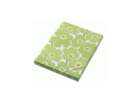 Pasta Arquivo Plástico Marimekko 315x260 mm 4 Argolas R 47 mm L53 mm Verde 1 Unidade