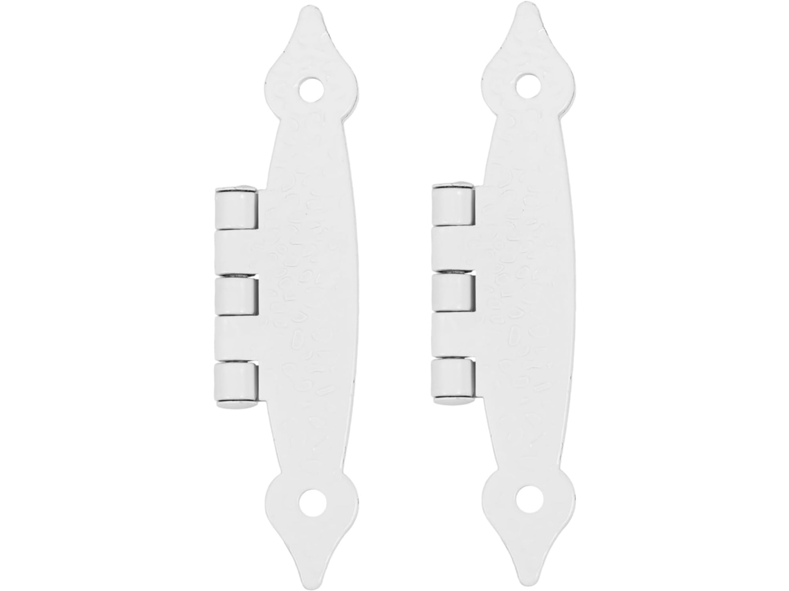 2 Antigas De Ferro Branco Para Montagem Embutida 3,5 (8,9 Cm)