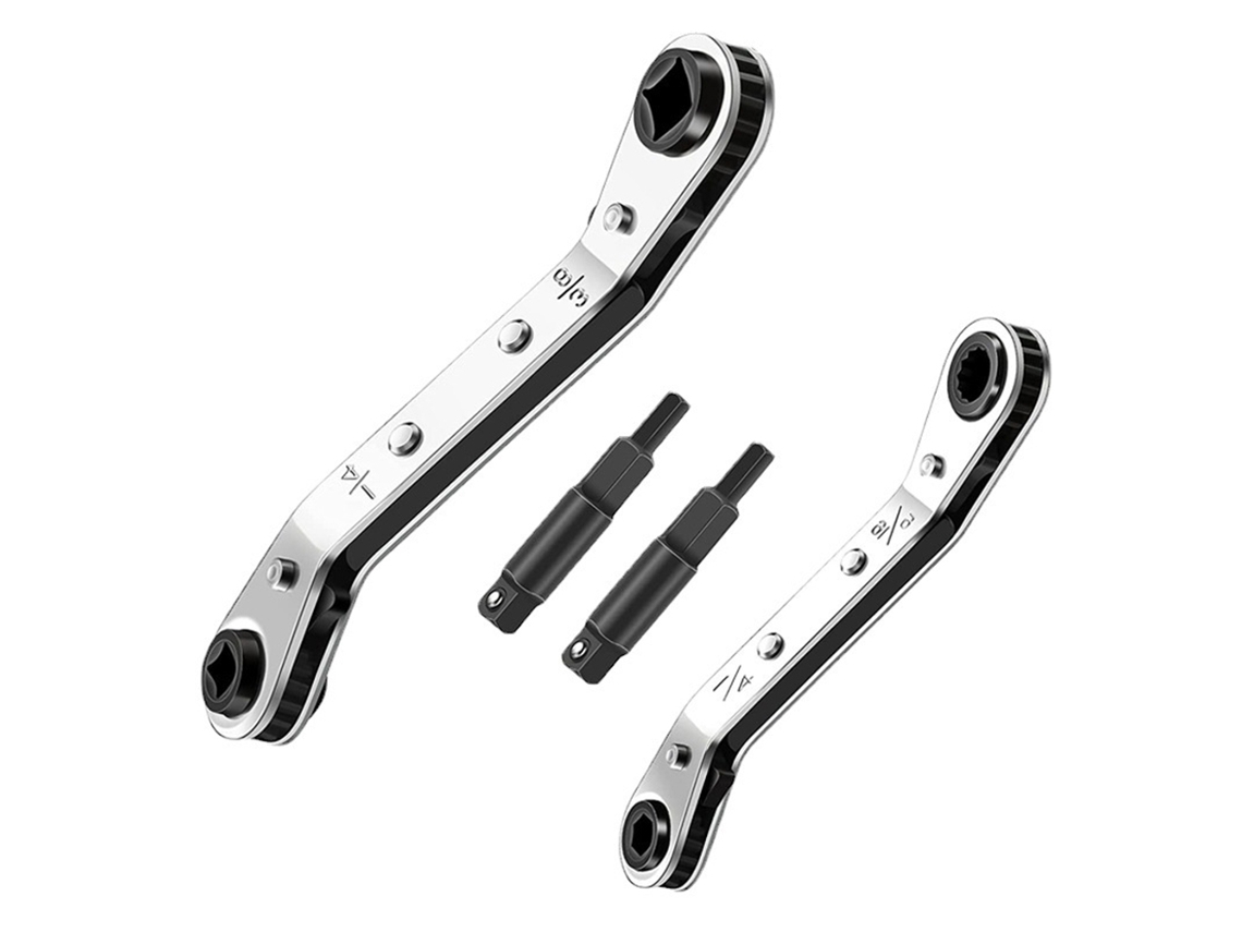 Chave de válvula de ar condicionado, com adaptadores 1/4, 3/16, 5/16, 3/8, CT 122c/CT 122f S/MARCA