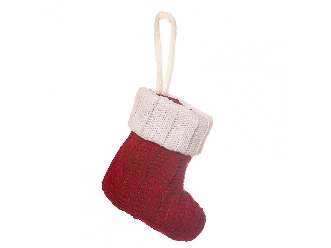 Meia Natalina Em Veludo Vermelho Com Detalhes Brancos, Para Doces E Presentes. Loja Olysi