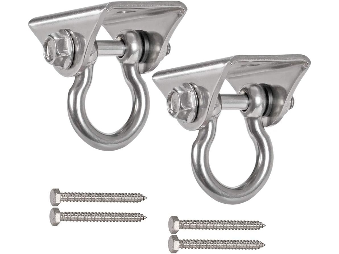 Lurelia Suportes De Suspensão Para Teto, Aço Inox 304, 2 Ganchos Com Parafusos Para Rede