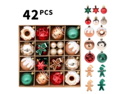 Conjunto De 42 Enfeites De Natal Para Árvore De Natal.-aquaforge