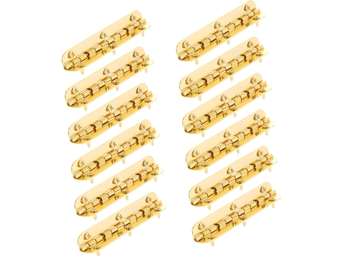Conjunto De 12 Dobradiças Ferro Antigas Para Caixa Joias Madeira.