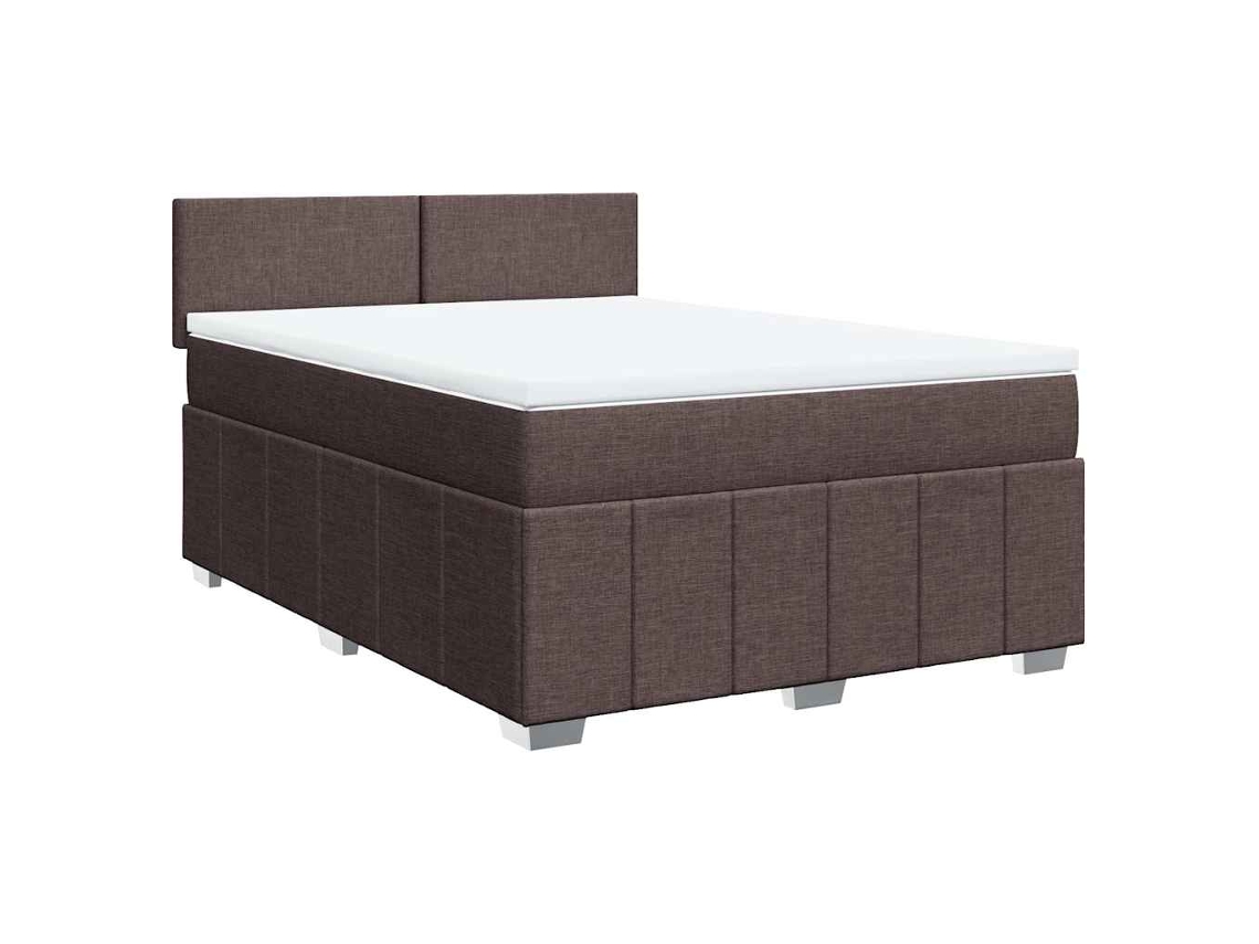 Box Spring Bed, Box Spring Beds Vidaxl Marrom Tecido (140  X  190  Cm)