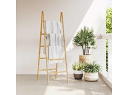 Vidaxl Escada Toalheiro Dupla Com 5 Degraus, Bambu, 50x160 Cm