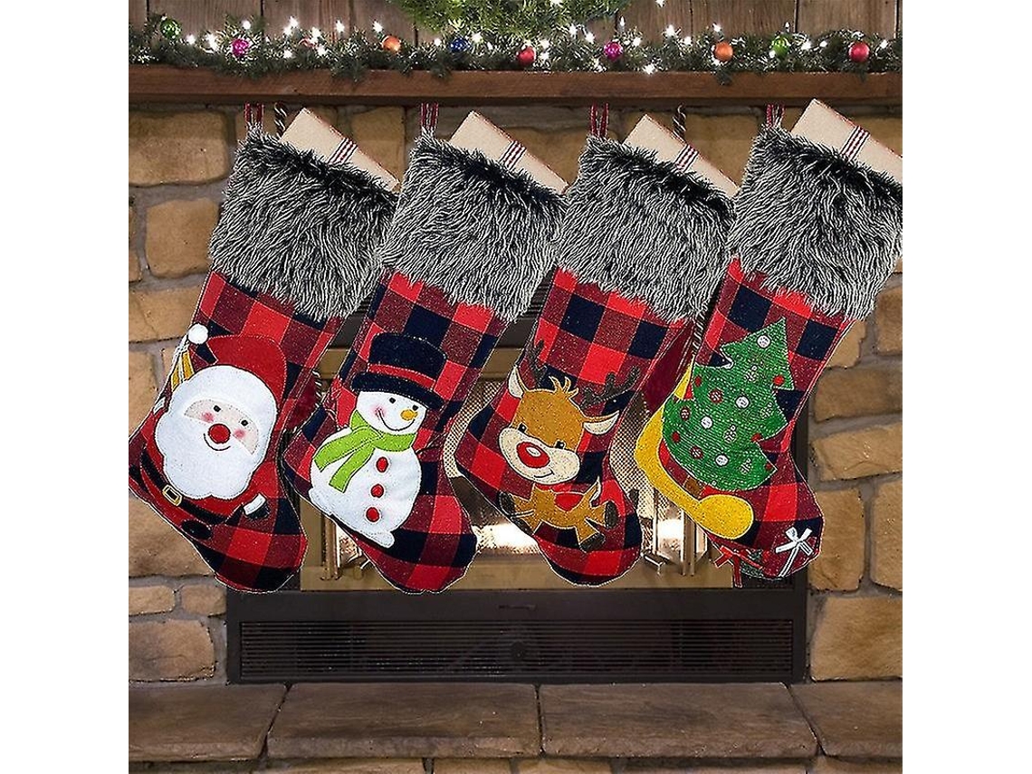 Meias De Natal, Meias Grandes Para Presente De Natal, Bolsa De Meias De Natal Personalizada Para Crianças Olysi Shop