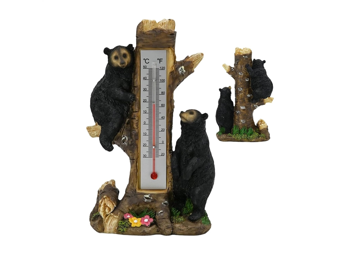 Monitor De Temperatura Com Visor Duplo, Termômetro Externo Especial, Escultura De Parede Com Emblema Animal